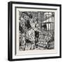 Sketches in the International Exhibition: the Llama 1871-null-Framed Giclee Print