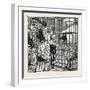 Sketches in the International Exhibition: the Llama 1871-null-Framed Giclee Print