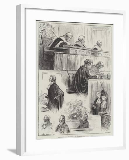 Sketches in the Law Courts, a Day in the Lord Chief Justice's Court-Henry Stephen Ludlow-Framed Giclee Print