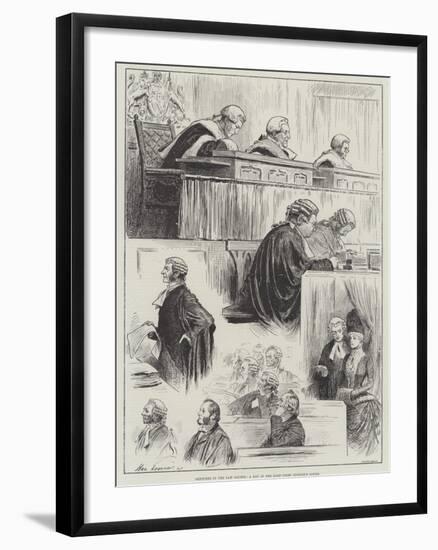 Sketches in the Law Courts, a Day in the Lord Chief Justice's Court-Henry Stephen Ludlow-Framed Giclee Print