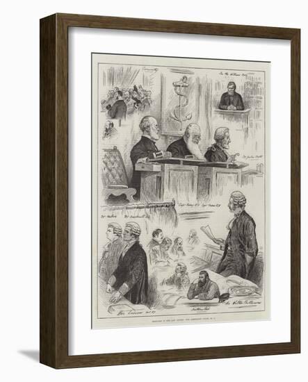 Sketches in the Law Courts, the Admiralty Court, No 2-Henry Stephen Ludlow-Framed Giclee Print