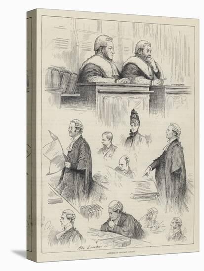 Sketches in the Law Courts-Henry Stephen Ludlow-Stretched Canvas