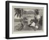 Sketches in the Samoa Islands, the Scene of the Late Disaster to the German and American War-Ships-Charles Auguste Loye-Framed Giclee Print