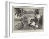 Sketches in the Samoa Islands, the Scene of the Late Disaster to the German and American War-Ships-Charles Auguste Loye-Framed Giclee Print