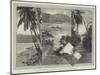 Sketches in the Samoa Islands, the Scene of the Late Disaster to the German and American War-Ships-Charles Auguste Loye-Mounted Giclee Print