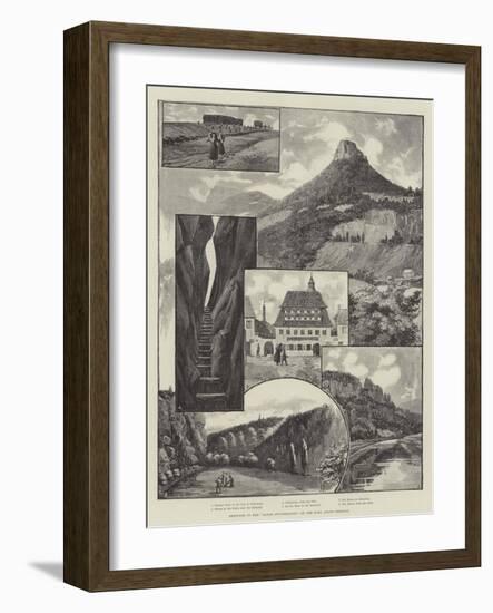 Sketches in the Saxon Switzerland, on the Elbe, Above Dresden-null-Framed Giclee Print