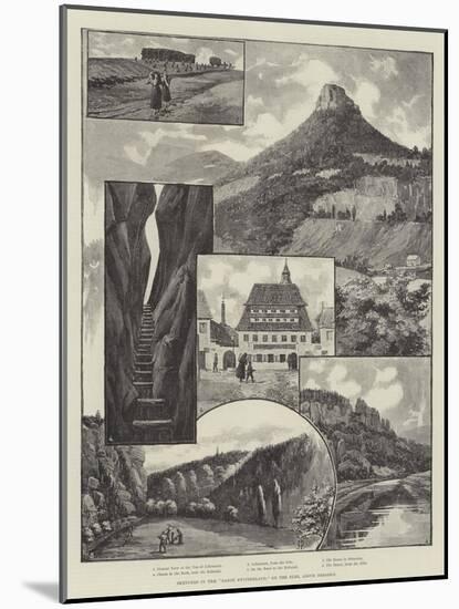 Sketches in the Saxon Switzerland, on the Elbe, Above Dresden-null-Mounted Giclee Print