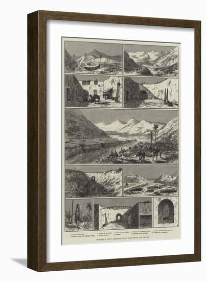 Sketches in Tunis, Dwellings of the Troglodytes-null-Framed Giclee Print