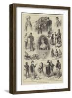 Sketches in Vienna, Types of Viennese People-null-Framed Giclee Print