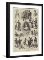 Sketches in Vienna, Types of Viennese People-null-Framed Giclee Print