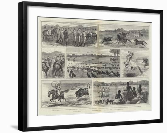 Sketches of a Stockman's Life in Australia-Alfred Courbould-Framed Giclee Print