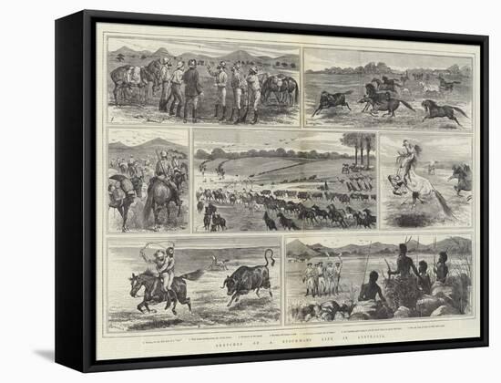 Sketches of a Stockman's Life in Australia-Alfred Courbould-Framed Stretched Canvas