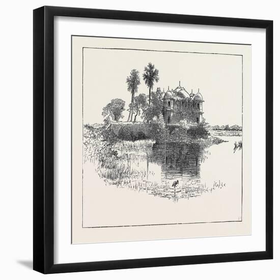 Sketches of Ancient Buildings at Dacca, Bengal: Ruins of the Sath Musjid or Seven-Domed Temple-null-Framed Giclee Print