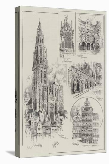 Sketches of Antwerp-null-Stretched Canvas