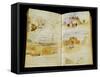 Sketches of Arabs, Landscapes of Morocco, Arab Crowds, Gate of Meknes and Hand-Written Notes-Eugene Delacroix-Framed Stretched Canvas