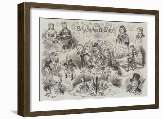 Sketches of Christmas-null-Framed Giclee Print