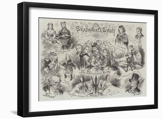 Sketches of Christmas-null-Framed Giclee Print