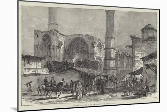 Sketches of Cyprus, St Sophia, Nicosia-null-Mounted Giclee Print