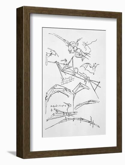 Sketches of Flying Machines-Leonardo da Vinci-Framed Photographic Print