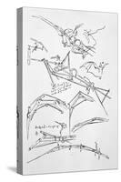 Sketches of Flying Machines-Leonardo da Vinci-Stretched Canvas