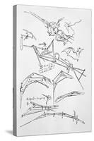 Sketches of Flying Machines-Leonardo da Vinci-Stretched Canvas