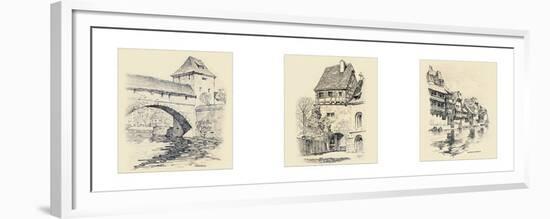 Sketches of Germany-unknown Callion-Framed Premium Giclee Print