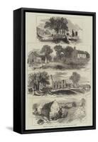 Sketches of Goldsmith's Deserted Village, Lishoy or Auburn, Near Athlone-Edmund Morison Wimperis-Framed Stretched Canvas