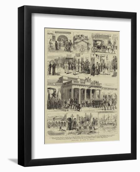 Sketches of Life at Malta-null-Framed Premium Giclee Print