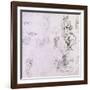 Sketches of Male Nudes, a Madonna and Child and a Decorative Emblem-Michelangelo Buonarroti-Framed Giclee Print