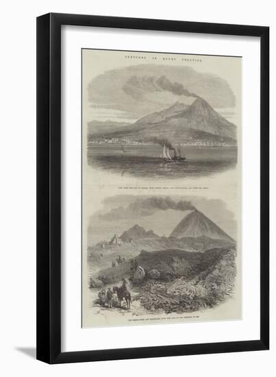 Sketches of Mount Vesuvius-null-Framed Giclee Print