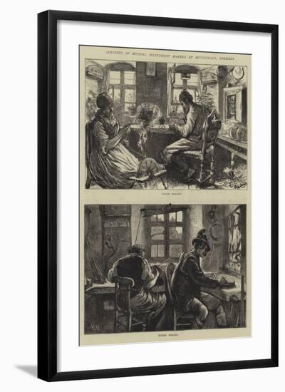 Sketches of Musical Instrument Makers at Mittenwald, Germany-Hubert von Herkomer-Framed Giclee Print