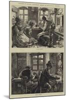 Sketches of Musical Instrument Makers at Mittenwald, Germany-Hubert von Herkomer-Mounted Giclee Print