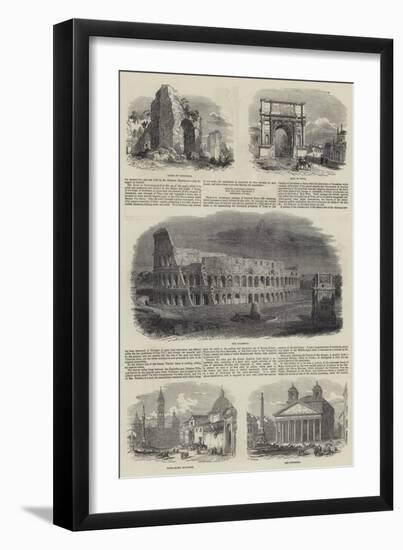 Sketches of Rome-null-Framed Giclee Print