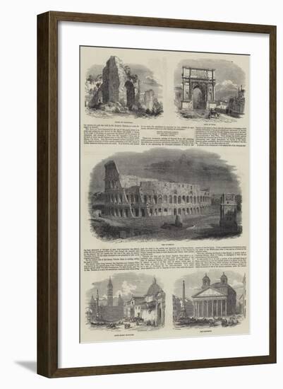 Sketches of Rome-null-Framed Giclee Print