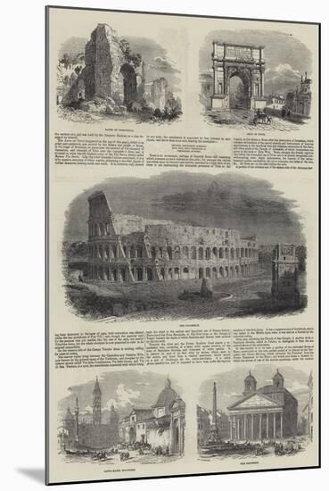 Sketches of Rome-null-Mounted Giclee Print