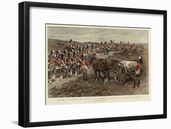 Sketches of the British Army, the Argyll and Sutherland Highlanders on the March on a Field Day-null-Framed Giclee Print