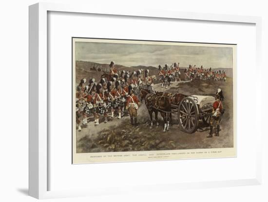 Sketches of the British Army, the Argyll and Sutherland Highlanders on the March on a Field Day-null-Framed Giclee Print