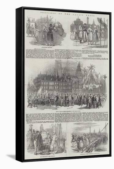 Sketches of the Calais Fetes-null-Framed Stretched Canvas