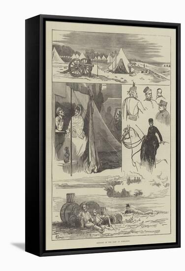 Sketches of the Camp at Wimbledon-Felix Regamey-Framed Stretched Canvas