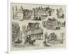 Sketches of the Floods at Canterbury-null-Framed Giclee Print