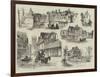 Sketches of the Floods at Canterbury-null-Framed Giclee Print