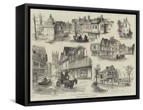 Sketches of the Floods at Canterbury-null-Framed Stretched Canvas