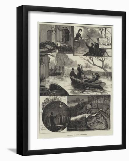 Sketches of the Floods at Twickenham-null-Framed Giclee Print