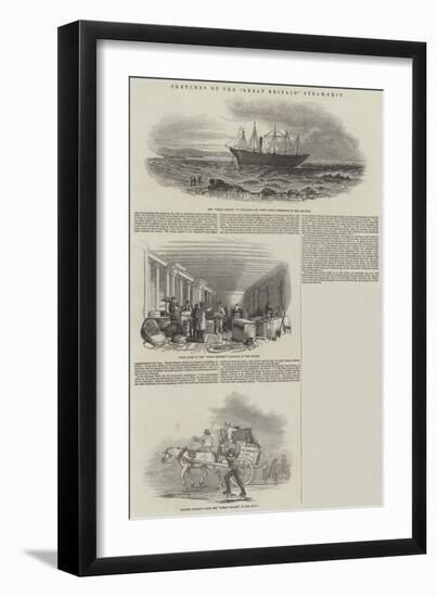 Sketches of the Great Britain Steam-Ship-null-Framed Giclee Print