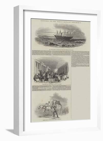 Sketches of the Great Britain Steam-Ship-null-Framed Giclee Print