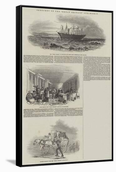 Sketches of the Great Britain Steam-Ship-null-Framed Stretched Canvas