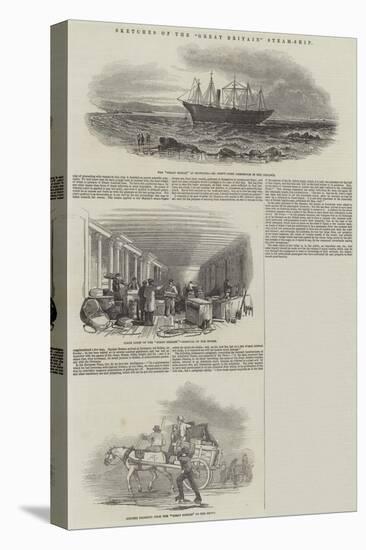 Sketches of the Great Britain Steam-Ship-null-Stretched Canvas