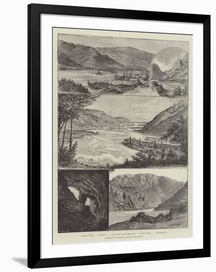 Sketches of the Iron Gates on the Danube-Johann Nepomuk Schonberg-Framed Giclee Print