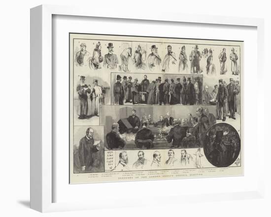 Sketches of the London County Council Election-Thomas Walter Wilson-Framed Giclee Print