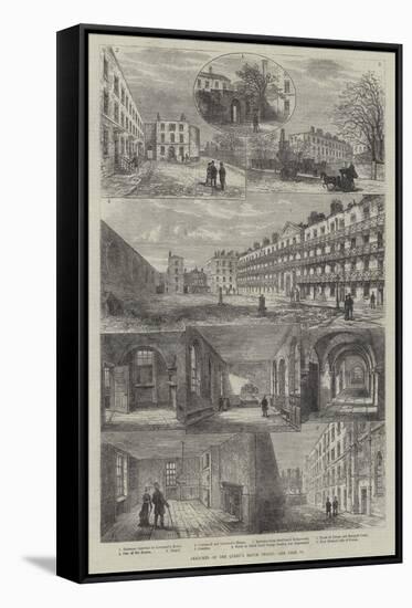 Sketches of the Queen's Bench Prison-Frank Watkins-Framed Stretched Canvas